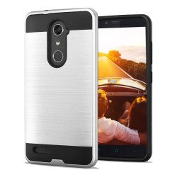 ZTE ZMAX Pro, ZTE Z981 Armor Hybrid Case (Silver)